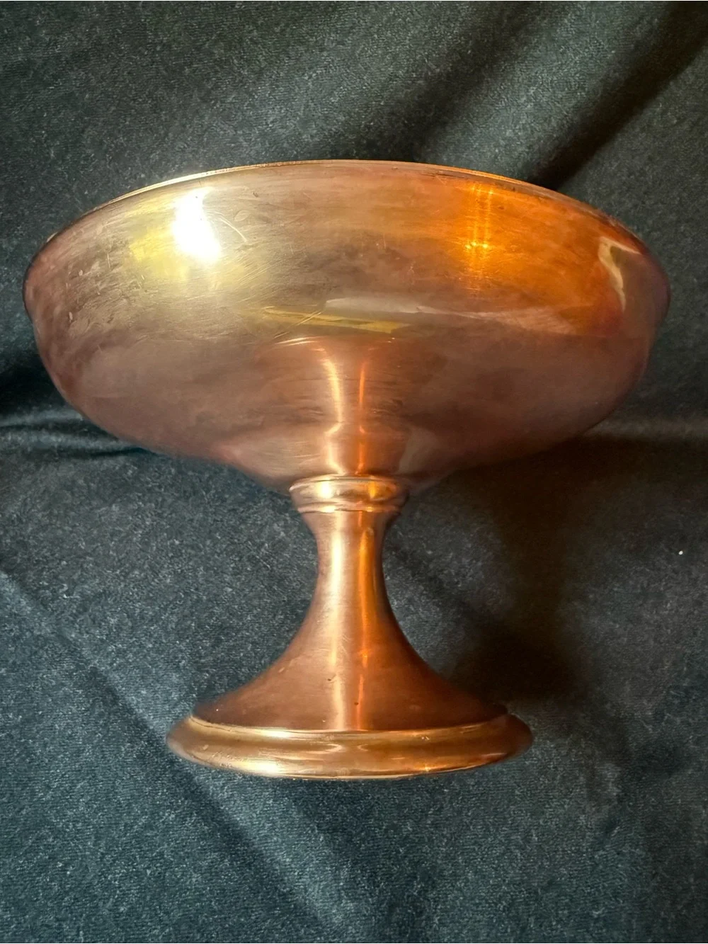 Coppercraft Guild Copper vintage MCM solid copper pedestal bowl
